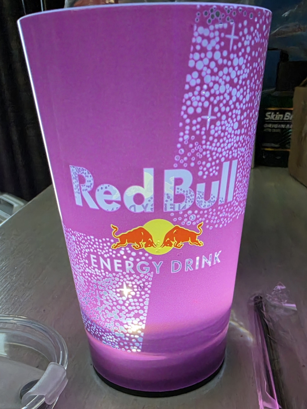 Red Bull Pink Energy Drink Illuminated Led Party Cup